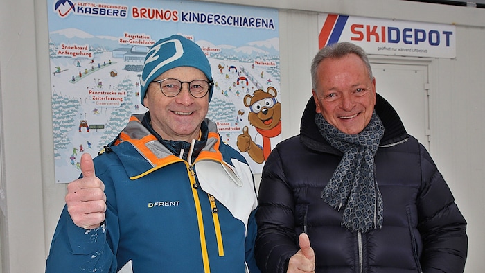 Die Kasberg-Geschäftsführer Fritz Drack und Ralf Gaffga sind zuversichtlich.