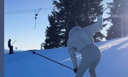 Lena Gercke riss auf der Piste der Geduldsfaden.