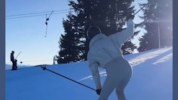 Lena Gercke riss auf der Piste der Geduldsfaden.