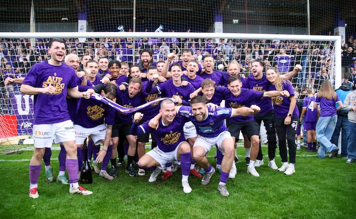 Die Austria bejubelte die Rückkehr in die 2. Liga.