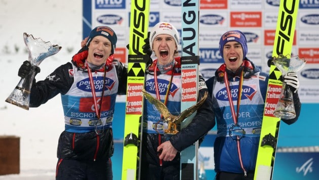 Jan Hörl, Daniel Tschofenig und Stefan Kraft (v. li.)