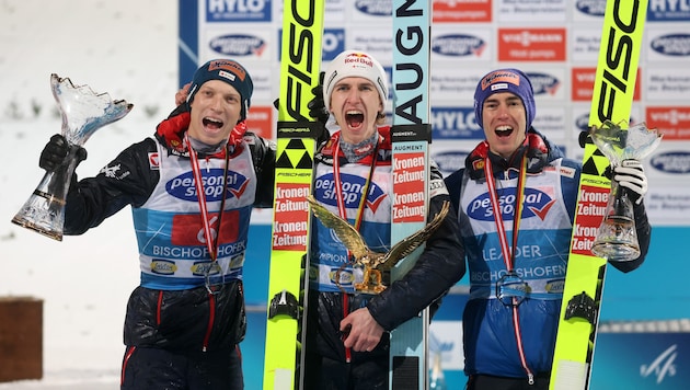 Jan Hörl, Daniel Tschofenig und Stefan Kraft (v. li.)