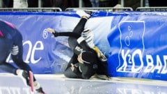 Mit 50 km/h krachte die Athletin in die Bande.