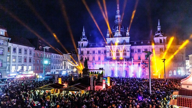 Gigantische Show zu Silvester am Grazer Hauptplatz