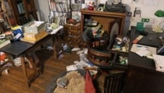 Diebe durchwühlten alles: Das Büro der Tierschützerin wurde völlig verwüstet.