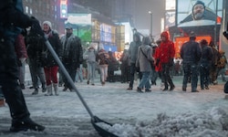 In der Metropolregion um New York wurden bis zu 23 Zentimeter Schnee gemessen.