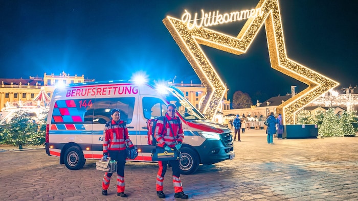 Dienst auch zu Weihnachten: die Wiener Berufsrettung