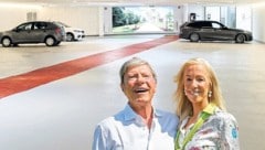 In der Garage des Hotels Mönchstein von Hans-Peter Wild warten roter Teppich und Kristallluster ...