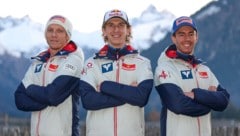 Das „magische Trio“ unter den ÖSV-Adlern: Jan Hörl, Daniel Tschofenig und Stefan Kraft (v. li.)