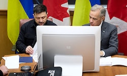 Präsident Wolodymyr Selenskyj und Premier Mark Carney besprachen wichtige Punkte des ...