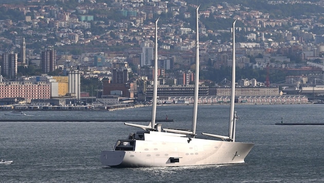 Die Segeljacht des russischen Oligarchen Andrej Melnichenko liegt seit 2022 in Triest.
