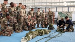 Britische Soldaten im Training mit dem französchen Heer.