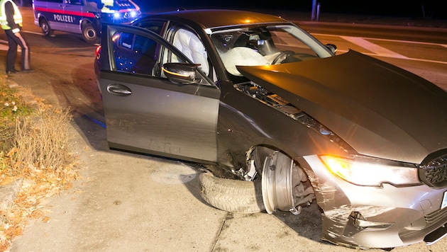 Vom Vorderreifen blieb nicht mehr viel übrig.