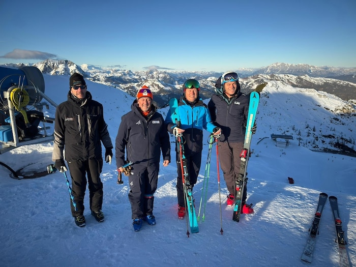 Grünes Licht für Zauchensee: Streckenchef Alexander Kronreif, FIS Alberto Senigagliesi, ...