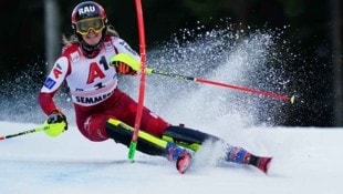 Katharina Liensberger erwischte einen guten ersten Lauf.