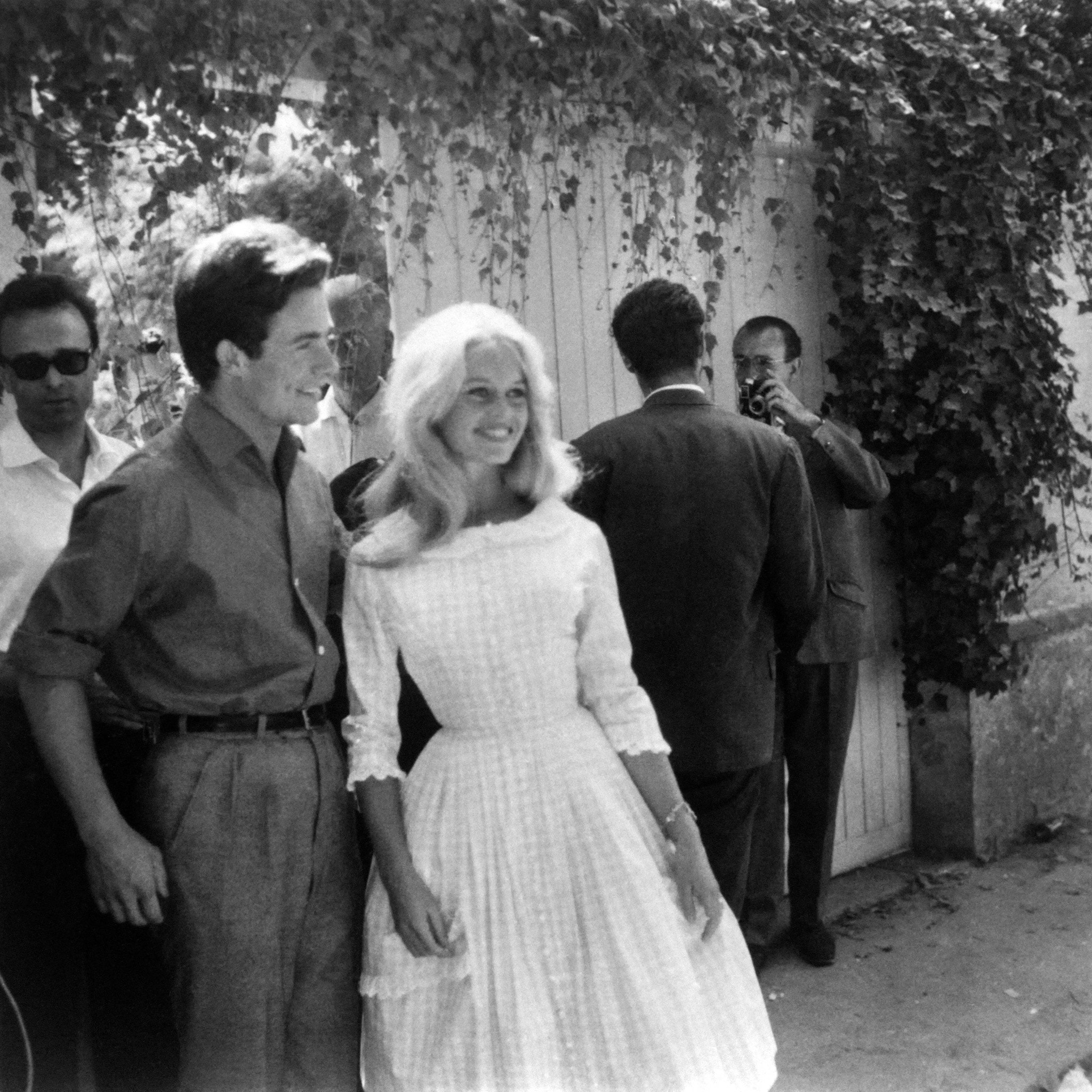 Brigitte Bardot mit Jacques Charrier, dem Vater ihres einzigen Kindes