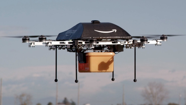 Archivbild: In den USA experimentiert Amazon schon lang mit der Drohnenlieferung.