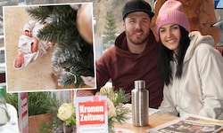Christian Walder (li.) und Stephanier Venier sind Eltern geworden.