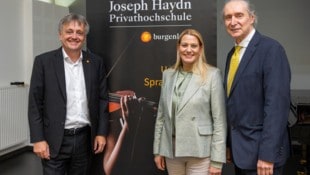 Freuen sich über den Erfolg der JHP: Landesrätin Daniela Winkler, Rektor Gerhard Krammer, GF ...