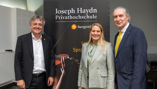 Freuen sich über den Erfolg der JHP: Landesrätin Daniela Winkler, Rektor Gerhard Krammer, GF ...