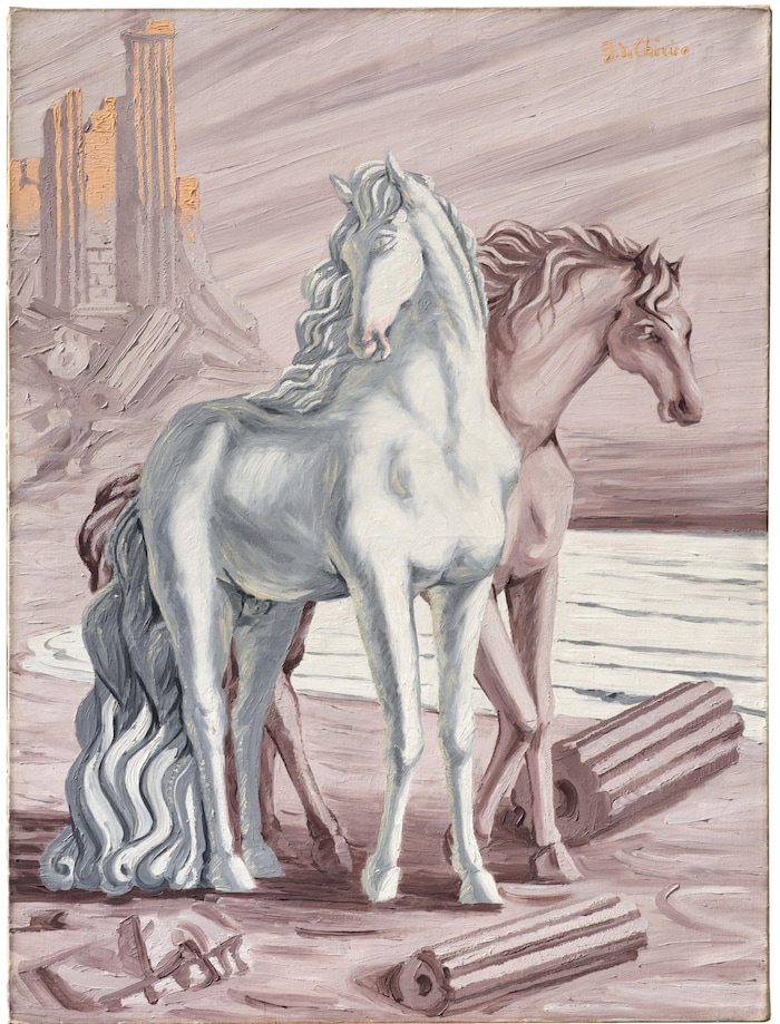 Giorgio de Chiricos „Chevaux devant la mer (Due cavalli)“, um 1927, wurden für 825.000 Euro ...