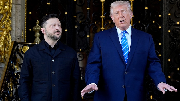 Von links: der ukrainische Präsident Wolodymyr Selenskyj, US-Präsident Donald Trump (Archivbild)