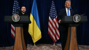 Der ukrainische Präsident Wolodymyr Selenskyj und sein US-Amtskollege Donald Trump sprachen ...