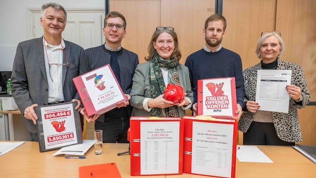 Von links: Manfred Eber, Robert Krotzer, Elke Kahr, Alexander Melinz und Claudia ...