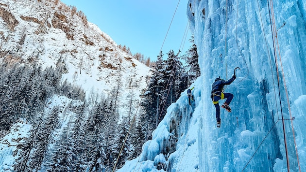 Eisklettern erfreut sich zunehmender Beliebtheit. Immer wieder passieren aber auch schwere ...