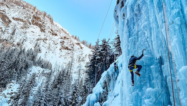 Eisklettern erfreut sich zunehmender Beliebtheit. Immer wieder passieren aber auch schwere ...