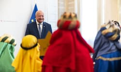 Die Sternsinger im Kanzleramt