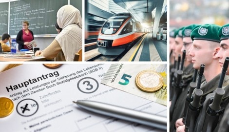 Sozialhilfe, Schulen, Verkehr, Landesverteidigung – nur vier von zahlreichen Bereichen, in denen ...