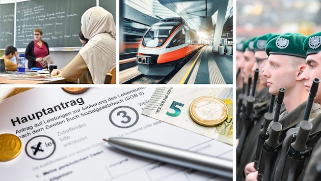 Social welfare, schools, transport, national defense - just four of the many areas where there ...