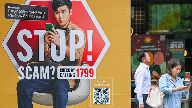 Online-Betrügern droht nun die in Singapur übliche Prügelstrafe.