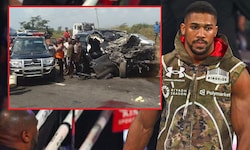 Anthony Joshua hat einen schweren Verkehrsunfall in Nigeria wie durch ein Wunder überlebt …