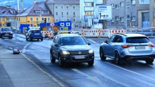 Hier sind gute Nerven gefragt, gefahren wird weiter auf der Nordseite im Gegenverkehr.