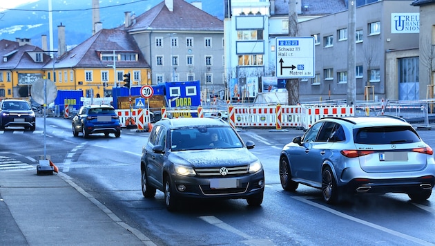 Hier sind gute Nerven gefragt, gefahren wird weiter auf der Nordseite im Gegenverkehr.