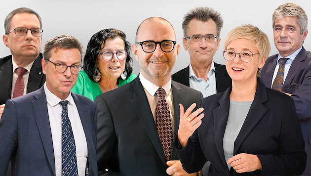 Sie alle sind im Ranking der „Krone“ vertreten: August Wöginger (v.l.), Franz Harnoncourt, ...