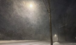 Lowville, New York, versinkt im Schnee.