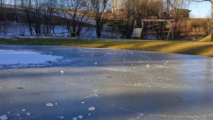 So sah der Teich am Dienstag aus.