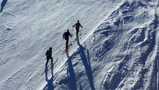 Das wollen Skigebiete verhinder: Tourengeher auf der Piste.