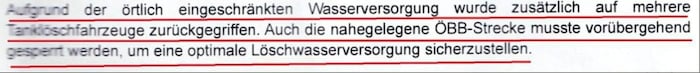 Ein Auszug aus dem Bericht der örtlichen Feuerwehr beim Brand eines Wohnhauses im Sommer macht ...