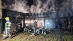 In Gosau brannte diese Hütte in der Nacht zum Neujahrstag ab