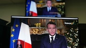 Präsident Emmanuel Macron bei seiner Neujahresansprache