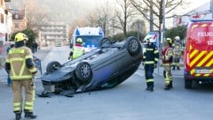 Das Unfallauto in Rankweil.
