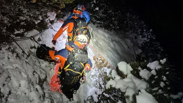 16 Bergretter waren in der Silvesternacht im Einsatz.