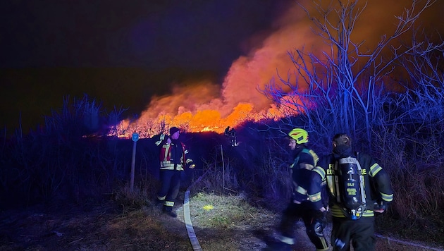 Der Kalvarienberg in Neusiedl am See stand in Flammen. Nach zwei Stunden war der Brand gelöscht.