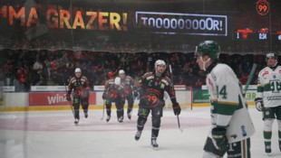 Manuel Ganahl bejubelte den verdienten Ausgleich in Graz. Am Ende jubelten die 99ers über einen ...