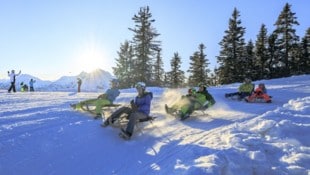 Die Rodelbahn auf der Hochwurzen lockte in den Ferien zwischen 1500 und 1800 Rodler täglich an.