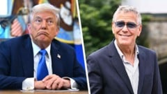 US-Präsident Donald Trump und Schauspieler George Clooney liefern sich derzeit einen ...